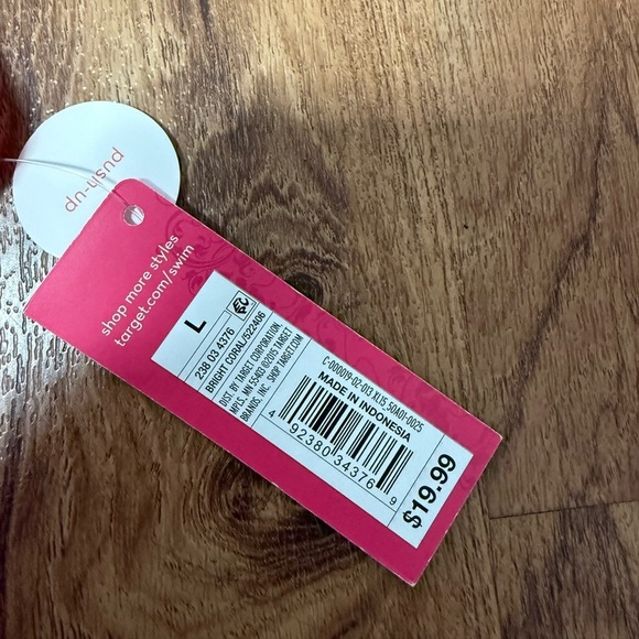 Xhilaration Orange-ish Pink Crochet Bikini Top - Picture 7 of 7